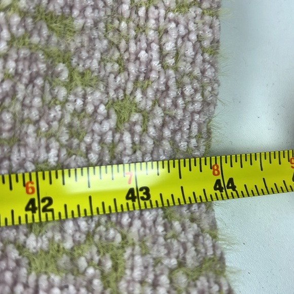 Anthropologie Saturday Sunday pink  cream chenille blanket poncho / cape - Picture 8 of 10